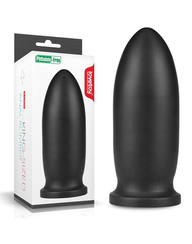 LoveToy - Anal Bomber - King Size Buttplug - Diameter 8.5 cm - Lengte 23 cm - PVC - Zwart-Erotiekvoordeel.nl
