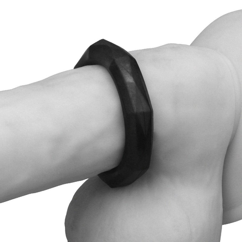 LoveToy - PowerPlus - Flexibele Cockring Gehoekt - Zwart-Erotiekvoordeel.nl
