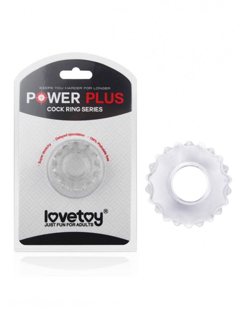 LoveToy - PowerPlus - Flexibele Cockring Tandwiel - Transparant-Erotiekvoordeel.nl
