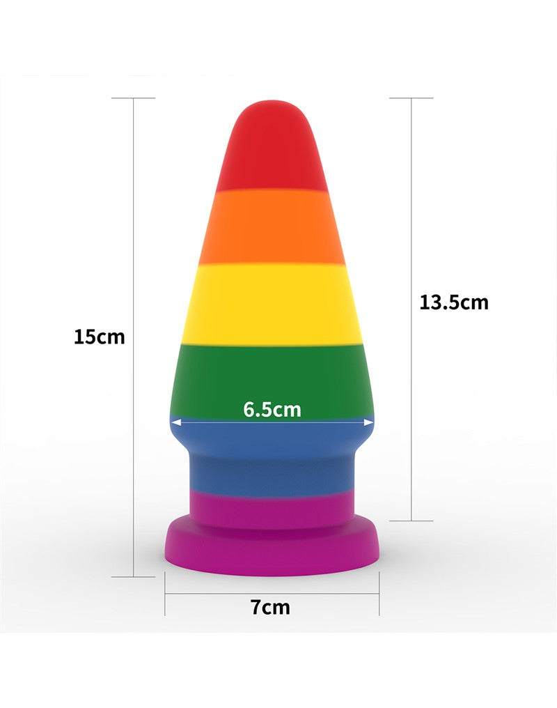 LoveToy - Rainbow Pride - Buttplug - 15 cm-Erotiekvoordeel.nl