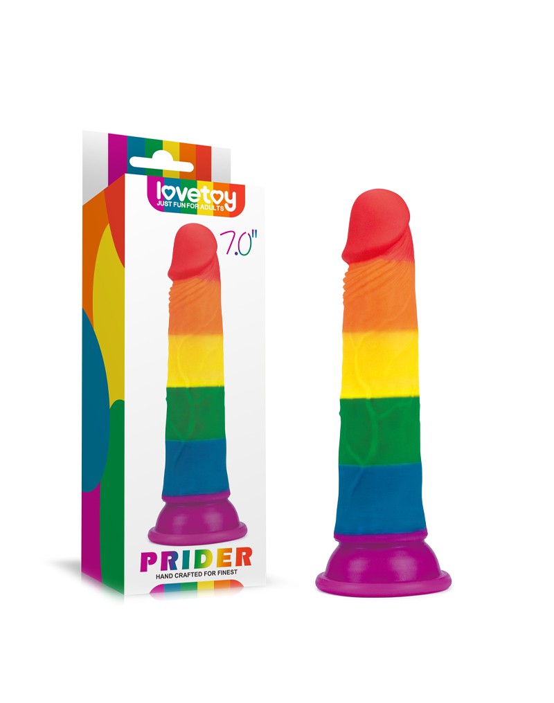 LoveToy - Rainbow Pride Dildo 18.5 cm-Erotiekvoordeel.nl