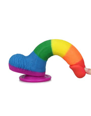 LoveToy - Rainbow Pride Dildo met Scrotum 19.5 cm-Erotiekvoordeel.nl