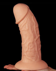 LoveToy - Realistische Gebogen XXL Dildo 24 cm - Lichte Huidskleur-Erotiekvoordeel.nl
