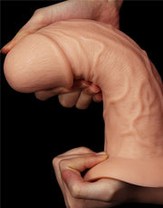 LoveToy - Realistische Gebogen XXL Dildo 24 cm - Lichte Huidskleur-Erotiekvoordeel.nl