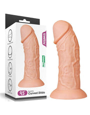 LoveToy - Realistische Gebogen XXL Dildo 24 cm - Lichte Huidskleur-Erotiekvoordeel.nl