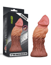 LoveToy - Realistische Gekromde Dildo 18 cm - Lichte/donkere Huidskleur-Erotiekvoordeel.nl
