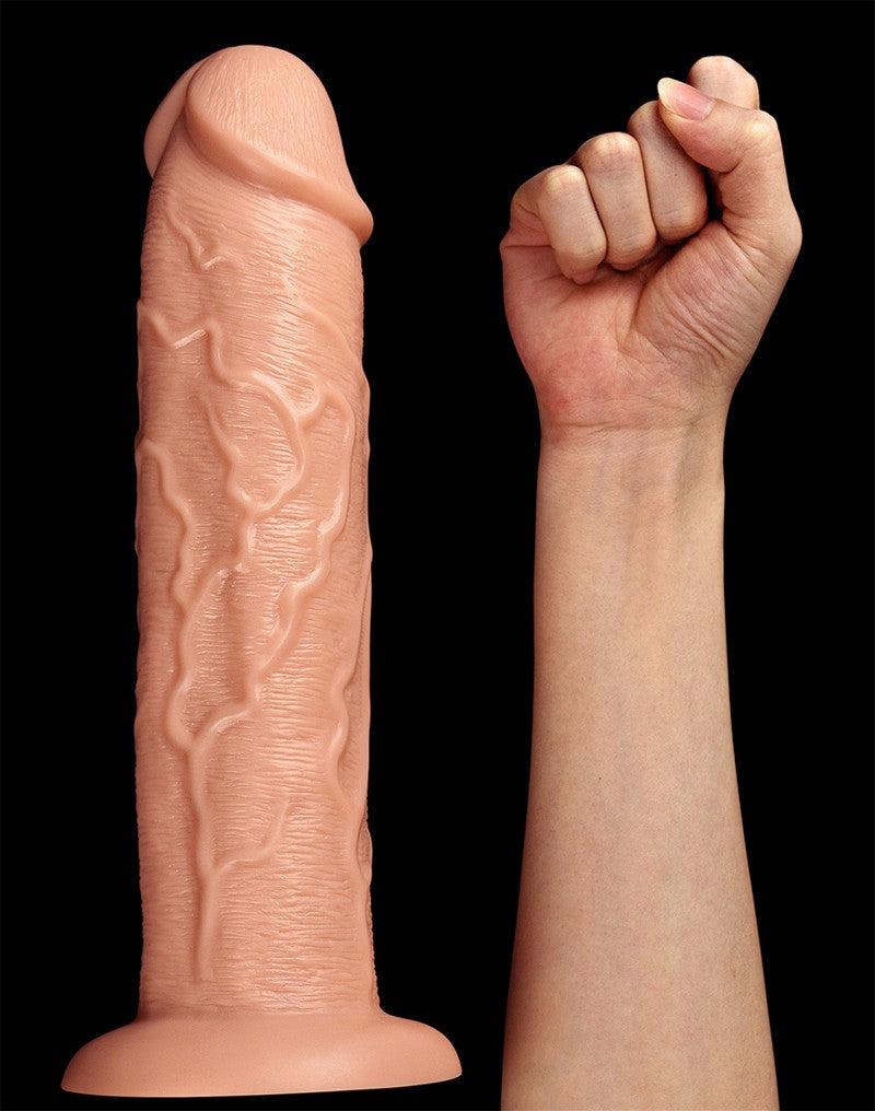 LoveToy - Realistische Lange XXL Dildo 28 cm - Lichte Huidskleur-Erotiekvoordeel.nl