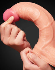 LoveToy - Realistische XXL Dildo Met Zuignap 25 cm - Lichte Huidskleur-Erotiekvoordeel.nl