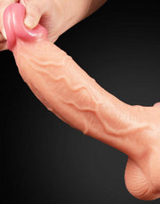 LoveToy - Realistische XXL Dildo Met Zuignap 25 cm - Lichte Huidskleur-Erotiekvoordeel.nl