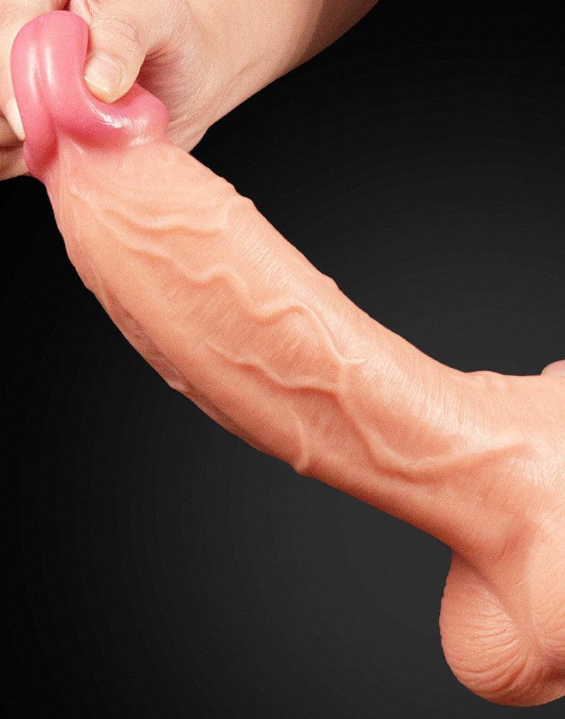 LoveToy - Realistische XXL Dildo Met Zuignap 25 cm - Lichte Huidskleur-Erotiekvoordeel.nl