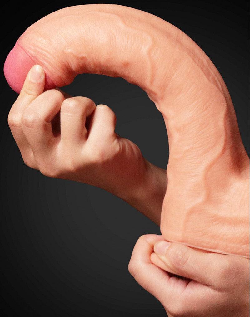 LoveToy - Realistische XXL Dildo Met Zuignap 28 cm - Lichte Huidskleur-Erotiekvoordeel.nl
