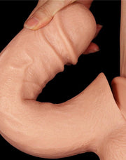LoveToy - Realistische XXL Dubbele Penetratie Dildo 30 cm - Lichte Huidskleur-Erotiekvoordeel.nl