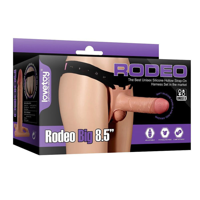 Lovetoy - Rodeo Holle Strap On dildo 21 cm - Lichte Huidskleur-Erotiekvoordeel.nl