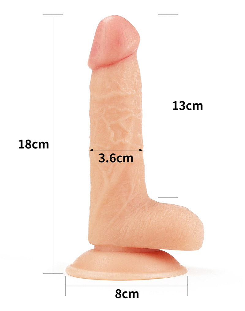 LoveToy - The Ultra Soft Dude - Realistische Dildo - 18 x 4 cm-Erotiekvoordeel.nl