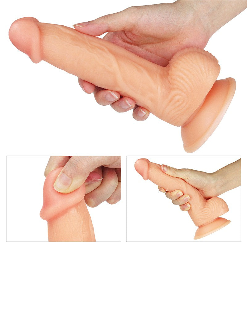 LoveToy - The Ultra Soft Dude - Realistische Dildo - 20.5 x 3.5 cm-Erotiekvoordeel.nl