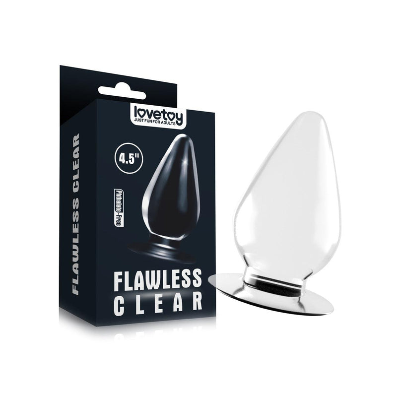 LoveToy - Flawless - Transparante Buttplug - 11.5 x 6 cm-Erotiekvoordeel.nl