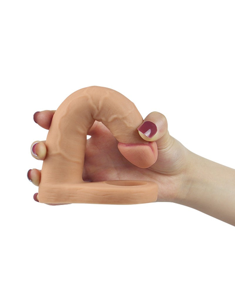 LoveToy - Ultrasoft Double - Vibrerende Voorbinddildo Voor dubbele penetratie 16 cm-Erotiekvoordeel.nl