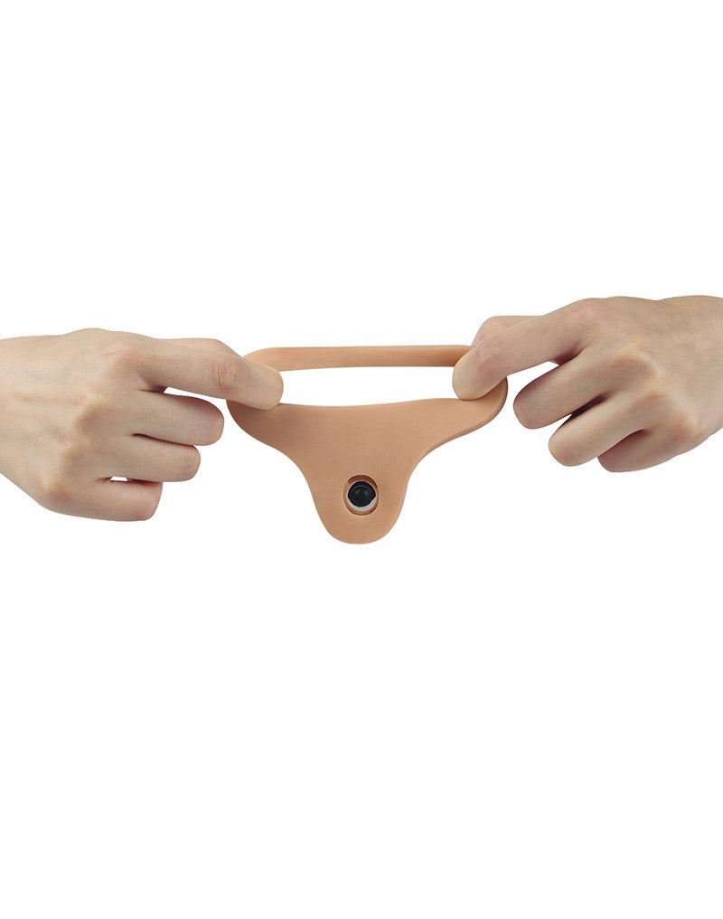 LoveToy - Ultrasoft Double - Vibrerende Voorbinddildo Voor dubbele penetratie 16 cm-Erotiekvoordeel.nl