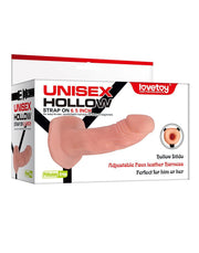 LoveToy - Unisex Strap-on Dildo Met Harnas - 16,5 cm-Erotiekvoordeel.nl