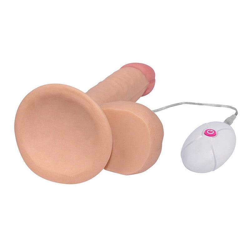 LoveToy - The Ultra Soft Dude - Vibrerende Dildo - Superzacht materiaal-Erotiekvoordeel.nl