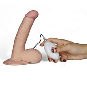 LoveToy - The Ultra Soft Dude - Vibrerende Dildo - Superzacht materiaal-Erotiekvoordeel.nl
