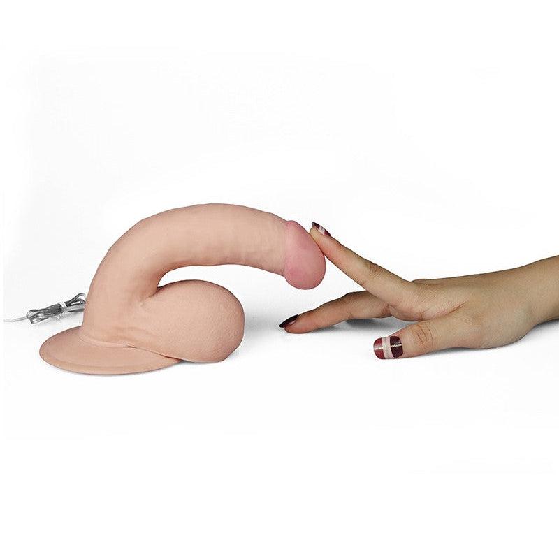 LoveToy - The Ultra Soft Dude - Vibrerende Dildo - Superzacht materiaal-Erotiekvoordeel.nl