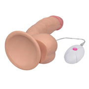 LoveToy - The Ultra Soft Dude - Vibrerende Dildo - Superzacht materiaal-Erotiekvoordeel.nl