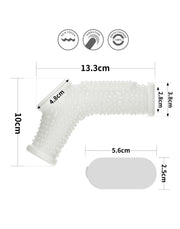 LoveToy - Vibrerende Rekbare Penis Sleeve - Drip Knights - Wit-Erotiekvoordeel.nl