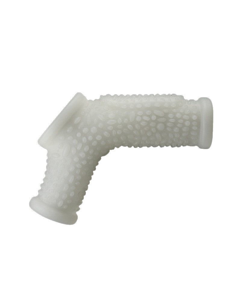 LoveToy - Vibrerende Rekbare Penis Sleeve - Drip Knights - Wit-Erotiekvoordeel.nl