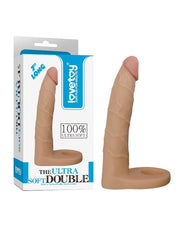 LoveToy - Ultrasoft Double - Voorbinddildo Voor Dubbele Penetratie 18 cm-Erotiekvoordeel.nl