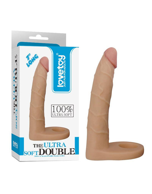 Lovetoy - Voorbinddildo Voor dubbele penetratie Ultrasoft Double - 18 cm-Erotiekvoordeel.nl