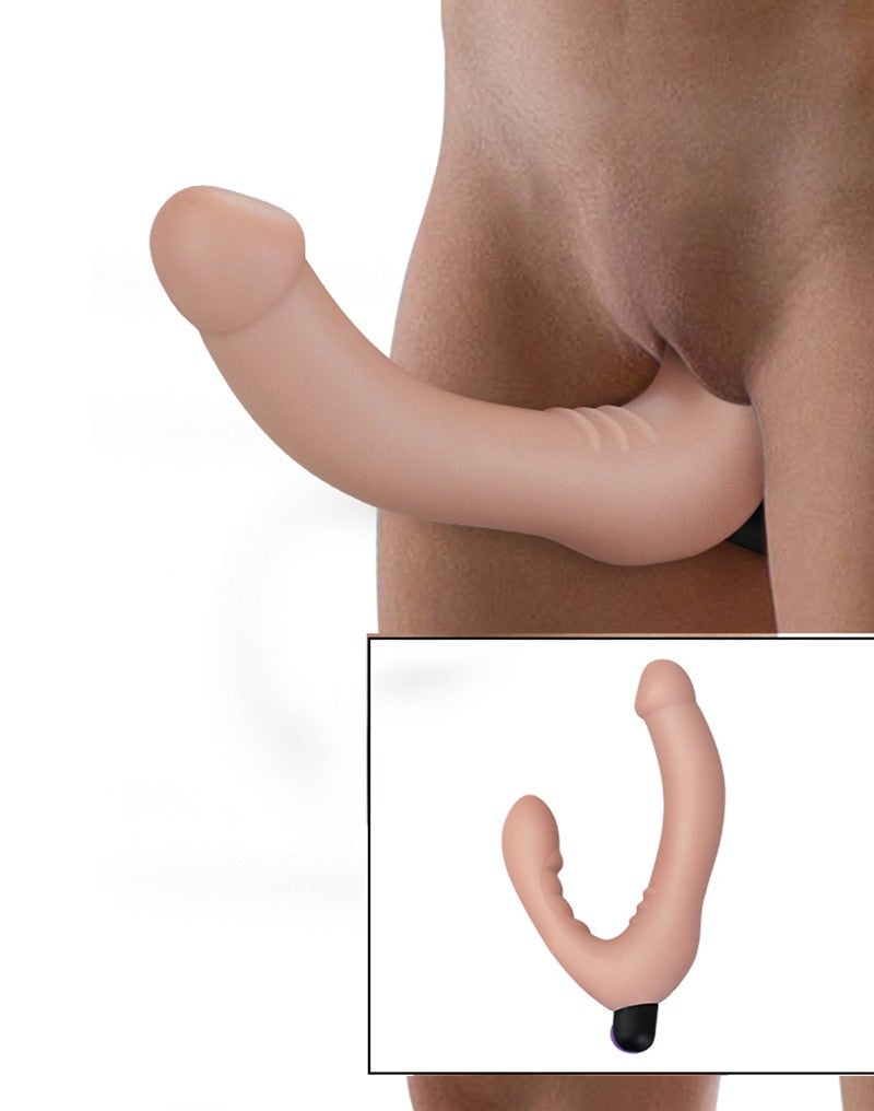 LoveToy - iJoy - Dubbele Vibrerende Dildo Met Afstandsbediening - Lichte Huidskleur-Erotiekvoordeel.nl