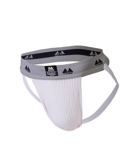 MM - Jockstrap - Męski string - Pas 2 cale - Biały/Szary-Erotiekvoordeel.nl