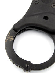 Mister B Cuffs - Double Lock Rigid Steel - Politiehandboeien - Zwart-Erotiekvoordeel.nl