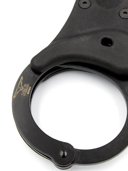 Mister B Cuffs - Double Lock Rigid Steel - Politiehandboeien - Zwart-Erotiekvoordeel.nl