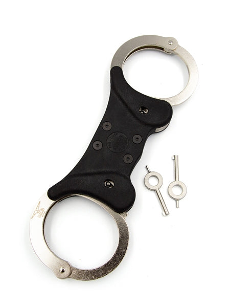 Mister B Cuffs Double Lock Rigid Steel Politiehandboeien-Erotiekvoordeel.nl
