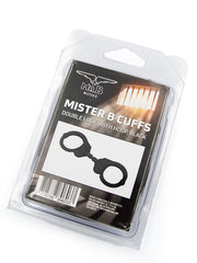 Mister B Cuff Double Lock With Hoop Kajdanki Policyjne - Czarne - Erotiekvoordeel.nl