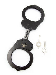 Mister B Cuff Double Lock With Hoop Kajdanki Policyjne - Czarny-Erotiekvoordeel.nl
