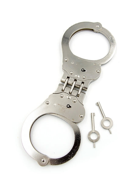 Mister B Cuffs - Hinged Scharnierende Politiehandboeien - Zilver-Erotiekvoordeel.nl