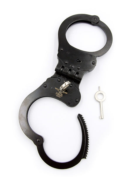 Mister B - Esposas de policía con bisagra - Negro - Erotiekvoordeel.nl