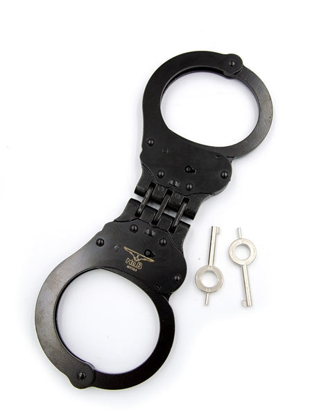 Mister B - Esposas de policía con bisagra - Negro - Erotiekvoordeel.nl
