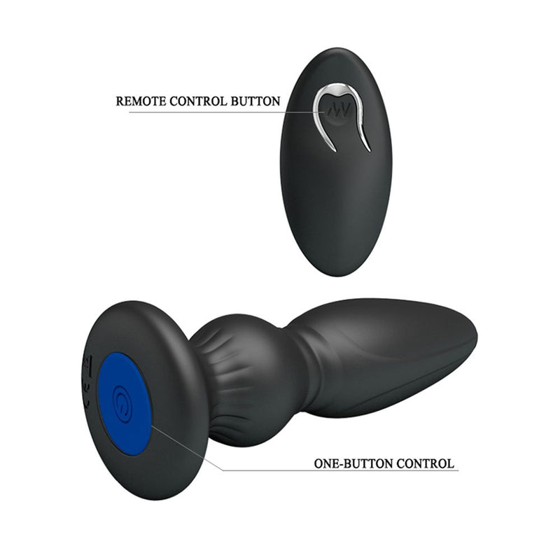 Mr. Play - Vibrierender Analplug mit Fernbedienung - Buttplug Extra-Erotiekvoordeel.nl