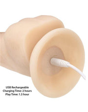 Naked Addiction - Roterende En Vibrerende Siliconen Dildo Met Zuignap 21,5 cm-Erotiekvoordeel.nl