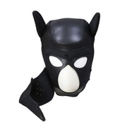 Neopreen Puppy Hood Zwart – Comfortabel hondenmasker voor puppy play-Erotiekvoordeel.nl
