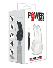 POWER Wand Vibrator Opzetstuk Double finger - Transparant-Erotiekvoordeel.nl