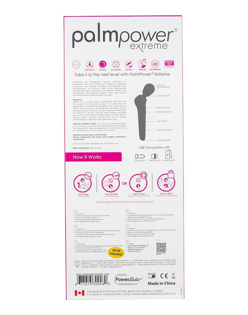 PalmPower - Extreme Wand Vibrator - ergonomisch gevormd En extreem krachtig - Roze-Erotiekvoordeel.nl