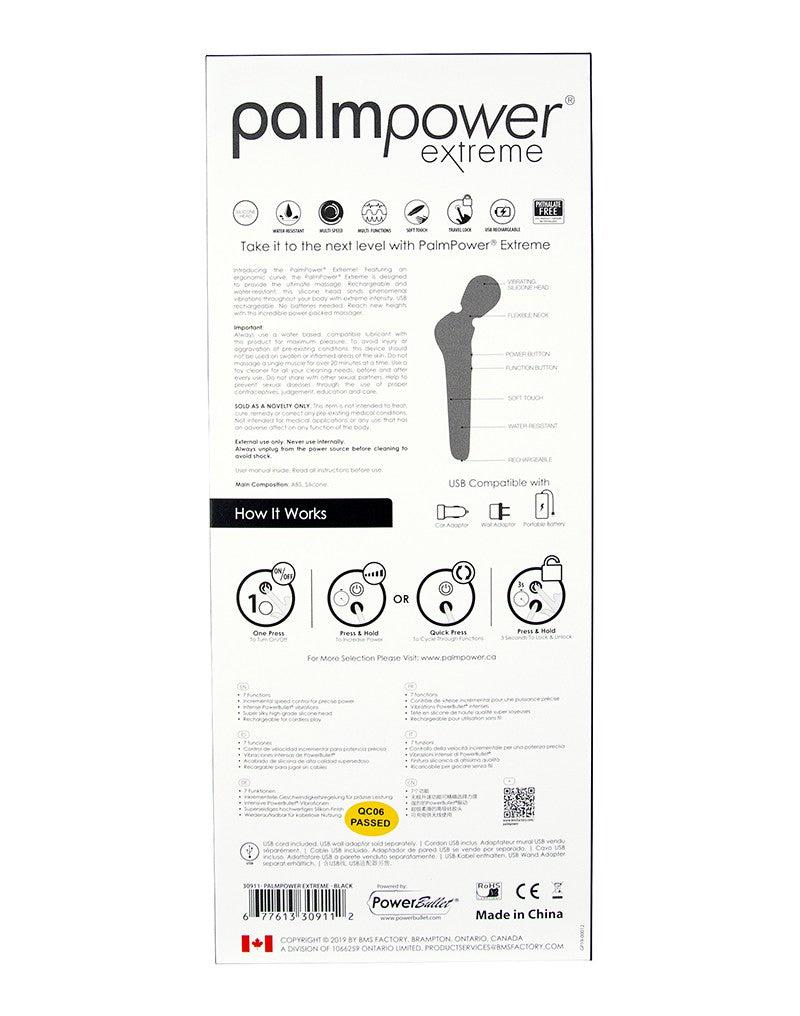 PalmPower - Wand Vibrator - Ergonomisch Gevormd - Extreem krachtig - Zwart-Erotiekvoordeel.nl