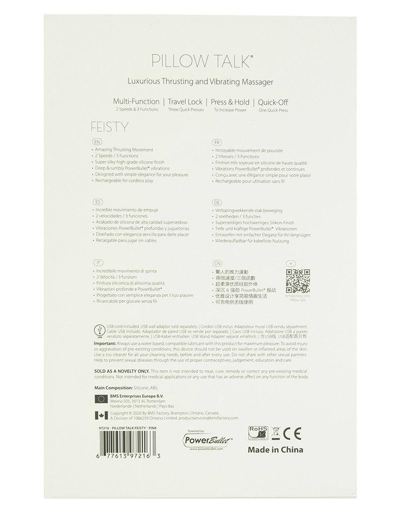 Pillow Talk - Feisty Stotende Vibrator Met handsfree houder - Lichtblauw-Erotiekvoordeel.nl