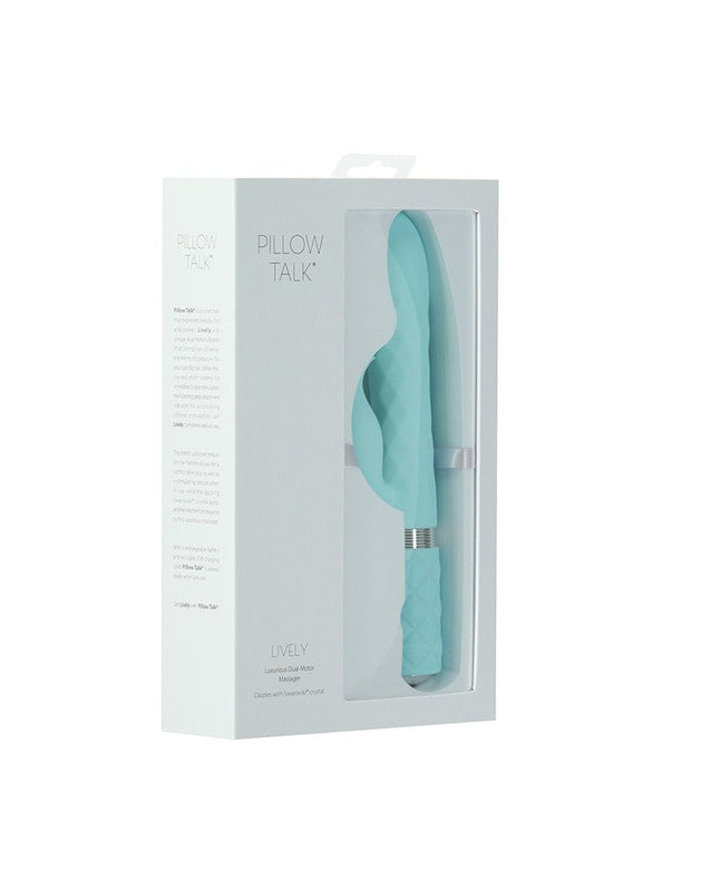 Pillow Talk - Lively - Vibrador Rabbit - Azul claro-Erotiekvoordeel.nl