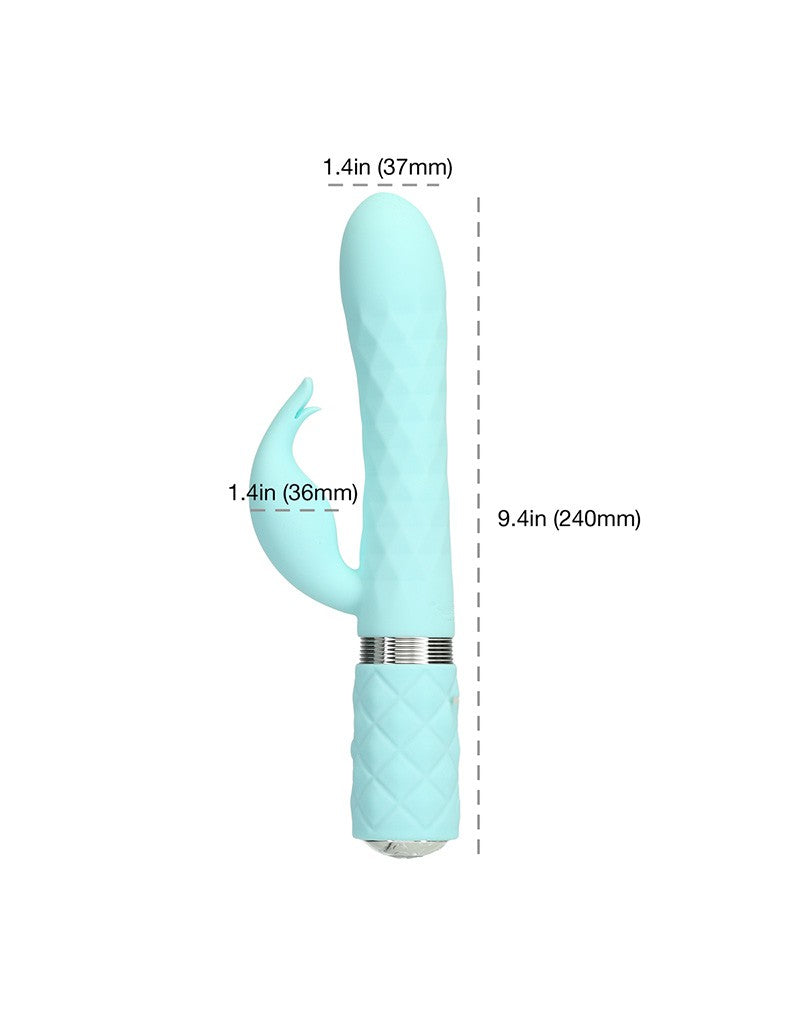 Pillow Talk - Lively - Vibrador Rabbit - Azul claro - Erotiekvoordeel.nl